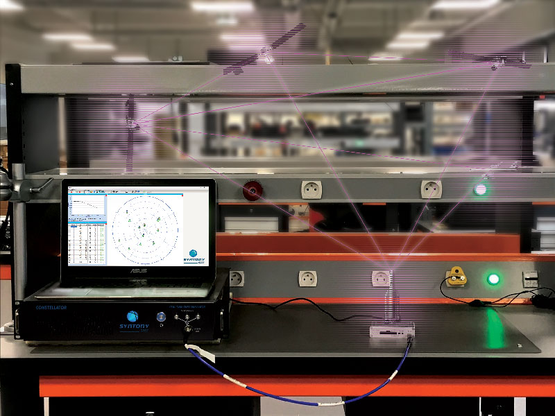 GNSS simulator Constellator™ reproduces satellite signals to test a GNSS receiver